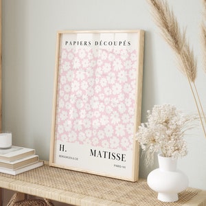 Rosa Blumenmarkt-Druck Digitaler Download dänisch Pastell Dekor botanische Wandkunst bunte Plakate Kunstdrucke Trendy Retro Blumen-Dekor