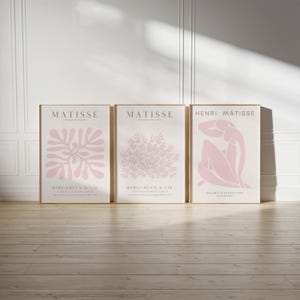 pink matisse print set