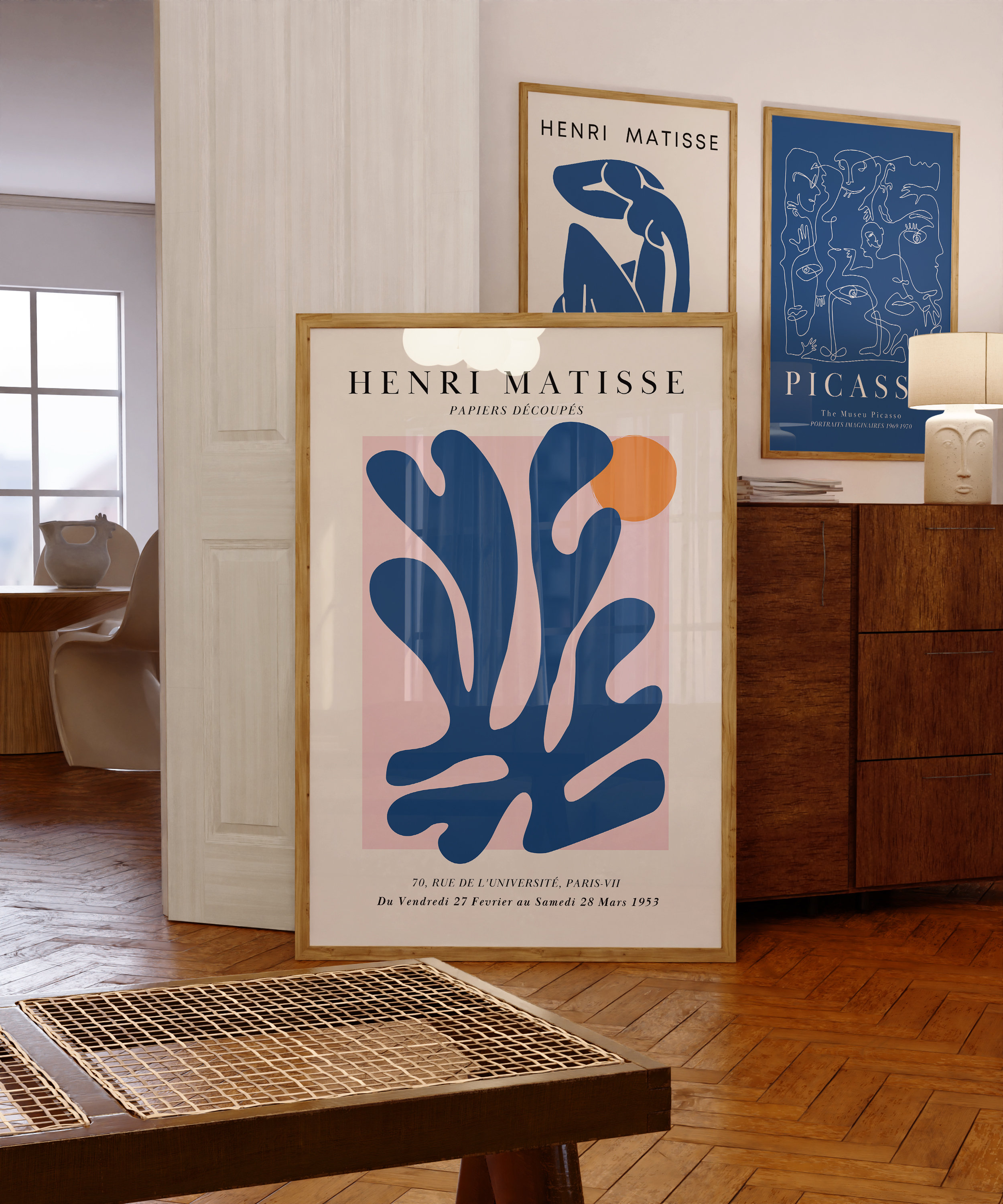 Matisse Floral Exhibition Print | Blue Leaf Papiers Decoupes