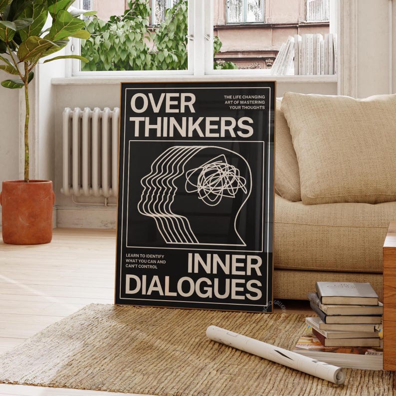Overthinkers Trippy Art Print