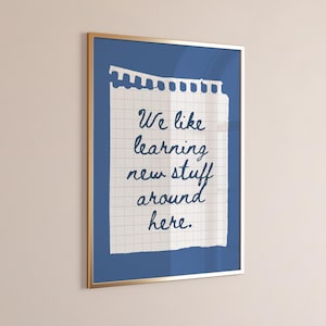 Cute Classroom Decorative Posters Motivational Quote Poster for Kids Room Wall Art Classroom Decor Educational Wall Art Homeschool Printable