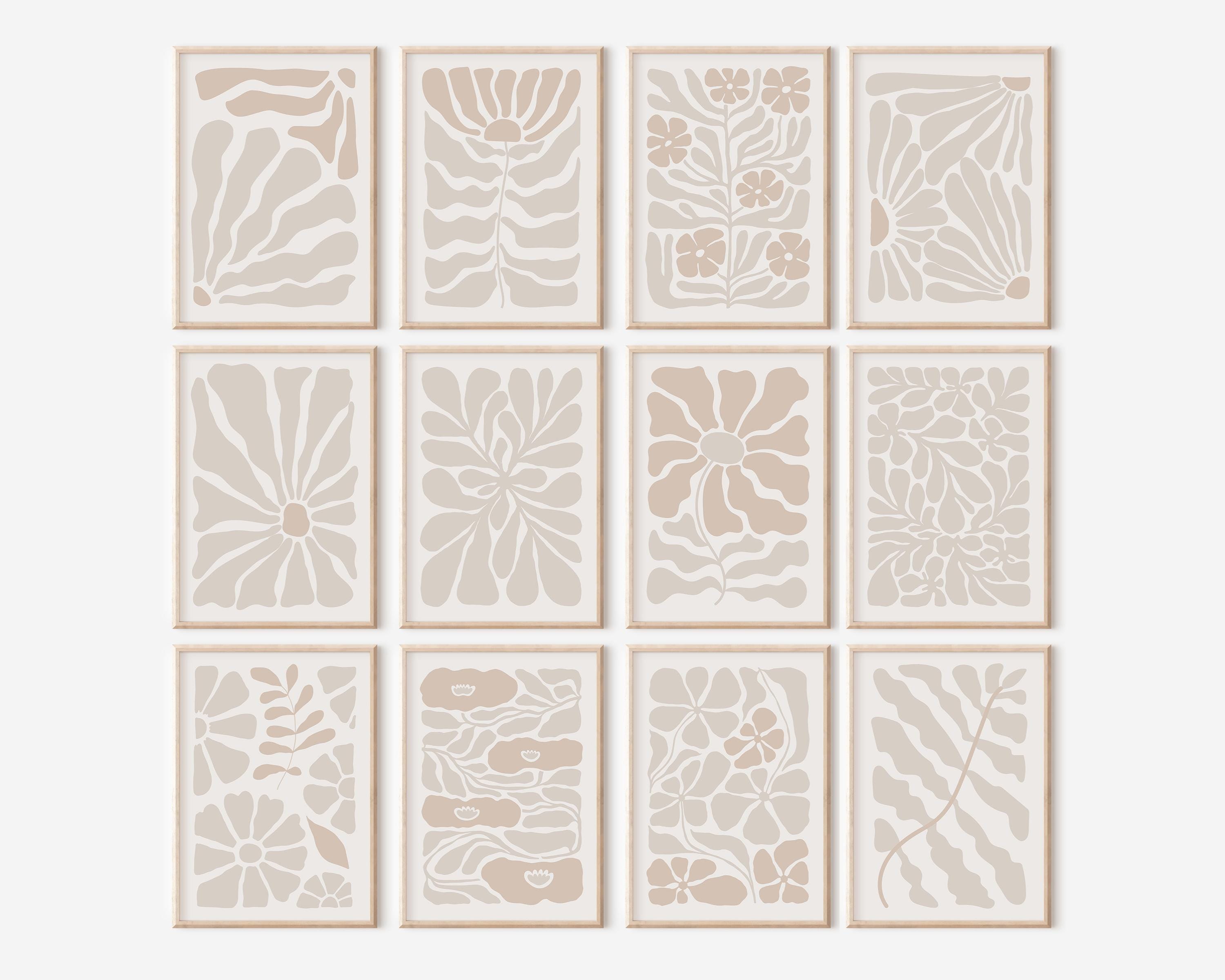 Neutral Gallery Wall Art Set of Prints, Minimalist Beige Wall Decor ...