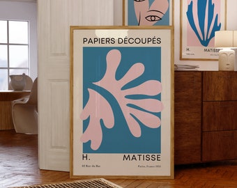 Henri Matisse Exhibition Poster: Pink & Blue Gallery Wall Art (Digital Download)