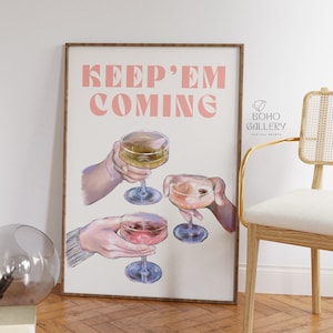Retro Alkohol Kuchnia i Bar Sztuka Ścienna Vintage Jedzenie Plakat Fajny Szampan Pijący Wino Drukuj Retro Jedzenie Sztuka Francuski Druk Połowa Wieku Nowoczesny