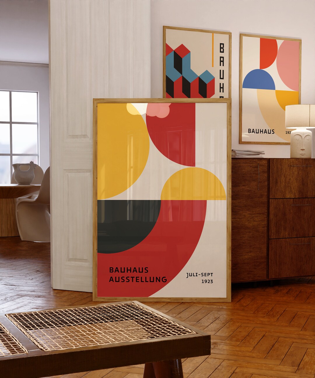 Buahuas Poster Bauhaus Abstract Print Bauhaus Wall Art 60s Vintage ...
