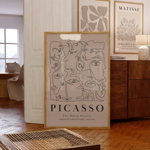 Picasso Line Print, Neutral Wall Art, Minimalist Wall Art, Picasso Printables, Picasso Line Drawings, Picasso Wall Art, One Line, Digital