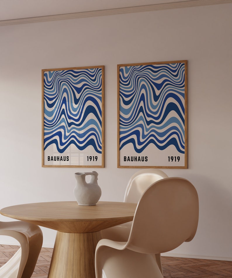 blue poster print