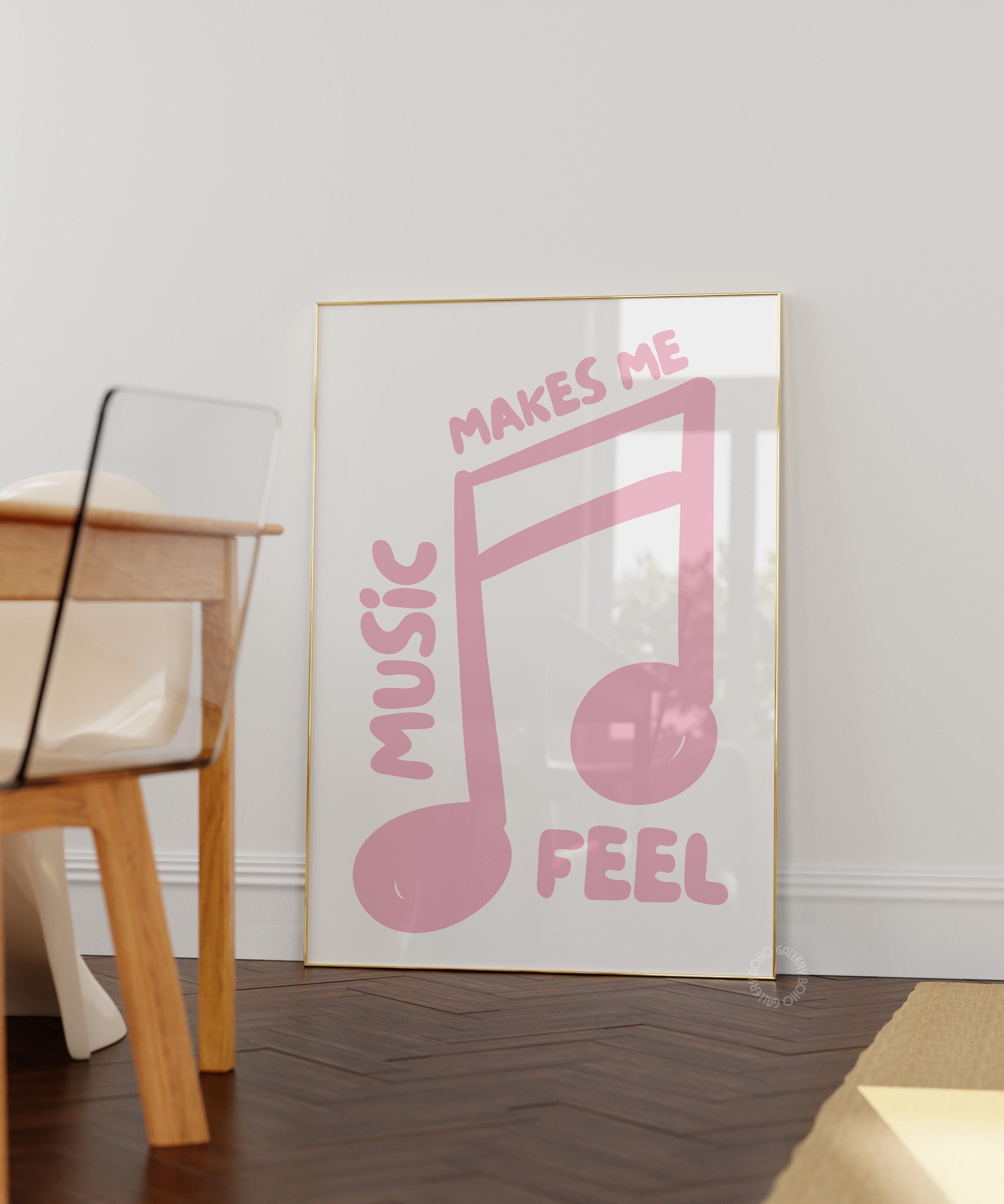 Pink Music Note Print, Y2K Retro Decor (digital Download) - Etsy