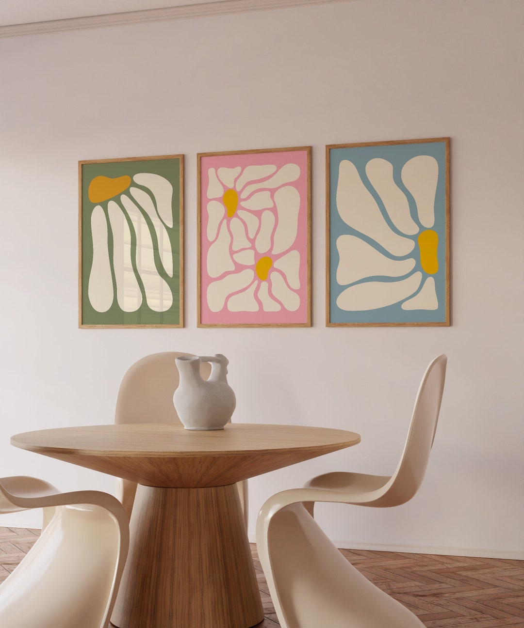 Groovy Flowers Abstract Botanical Flowers Printable Trendy - Etsy