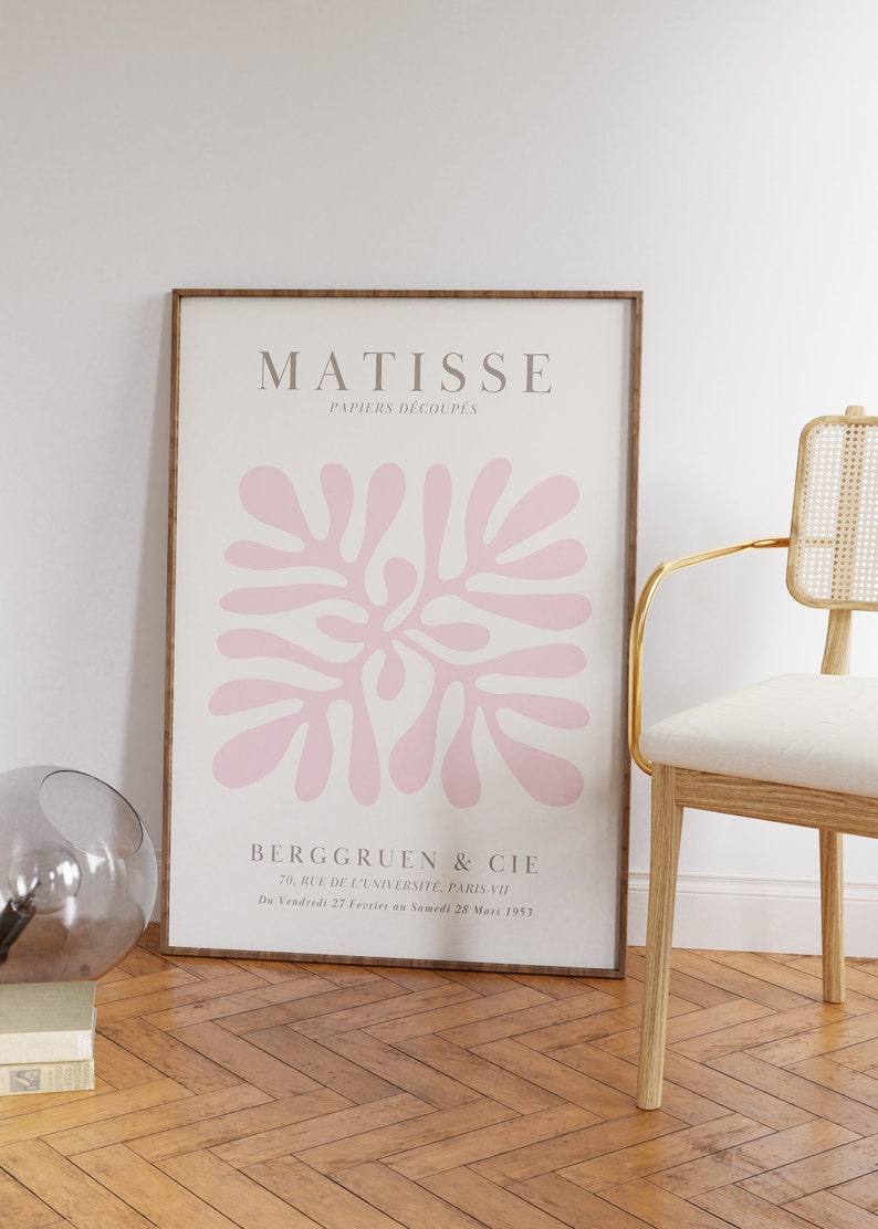 Neutral Wall Art Pink Matisse Coral