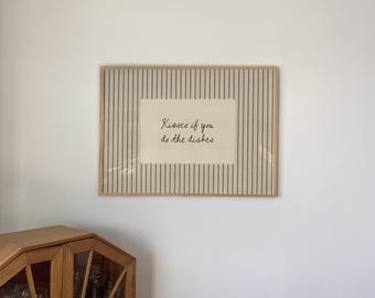 Funny Kitchen Wall Art, Kisses If You Do The Dishes Print (Digital Download, Horizontal)