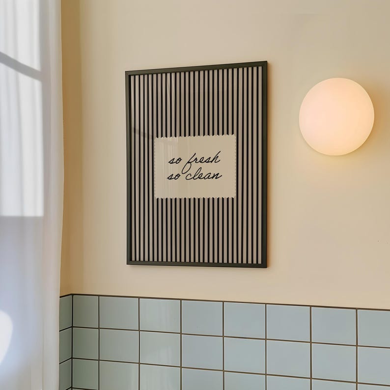 black funny bathroom print