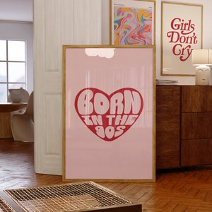 Arte de pared retro de moda con cita retro, arte de pared de los años 70, póster de cita retro imprimible, impresión de arte de pared de moda, descarga digital, impresión de póster retro rosa