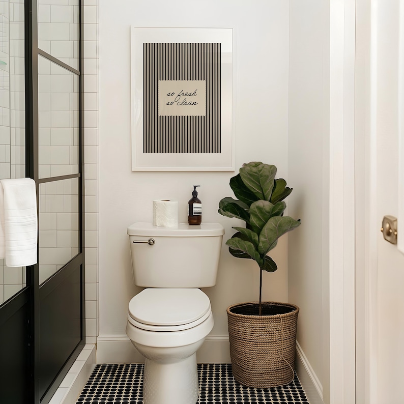 modern bathroom art