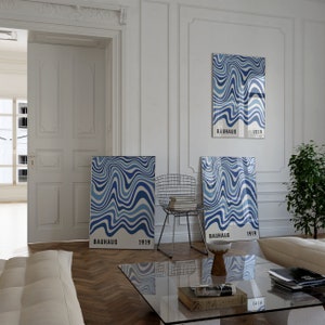 blue wall art
