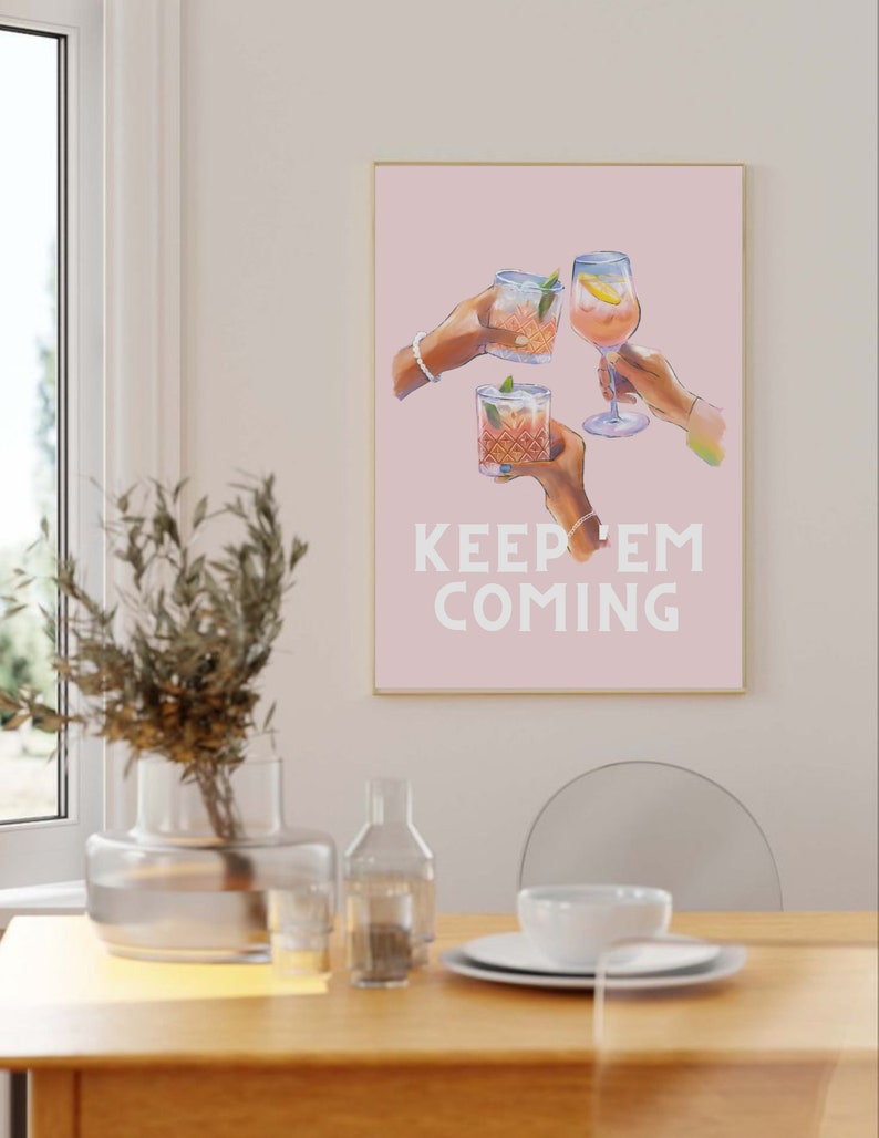 martini cheers print