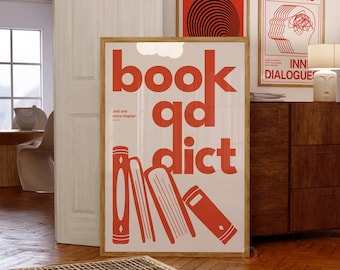One More Chapter Book Print: Trendy Retro Book Nook Decor (Digital Download)