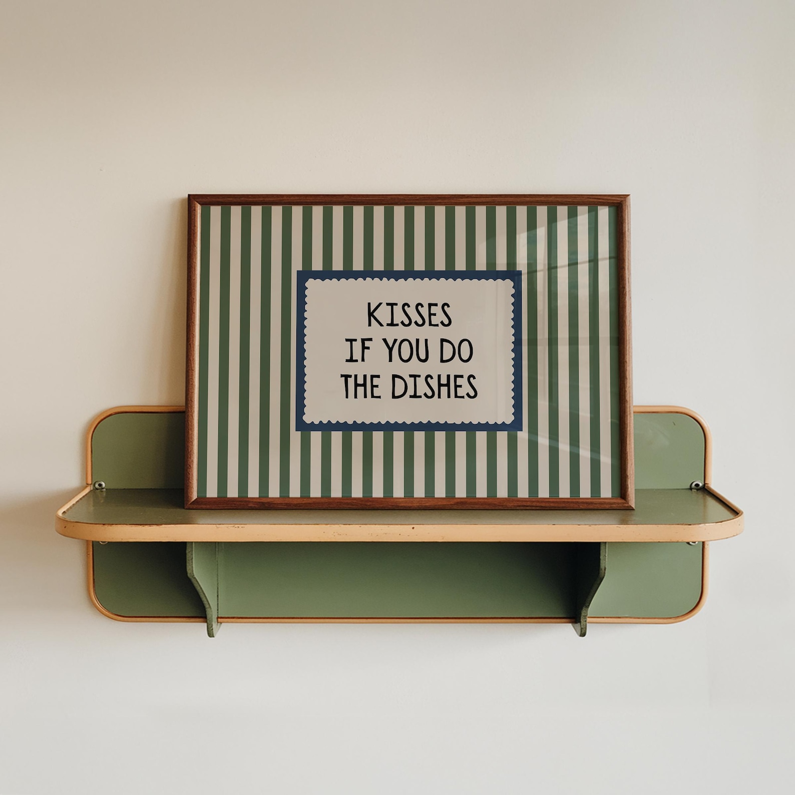 Kisses If You Do Dishes Kitchen Art