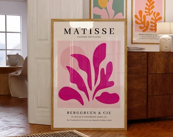 Danish Pastel Prints Gallery Wall Art Prints Exhibition Poster Matisse Print Set Papiers Decoupes Printable Pastel Aesthetic Art Print A2 A3