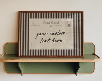 Custom Postcard Wall Art | Personalized Quote Print | Neutral Home Decor | Travel Lover Present | Horizontal