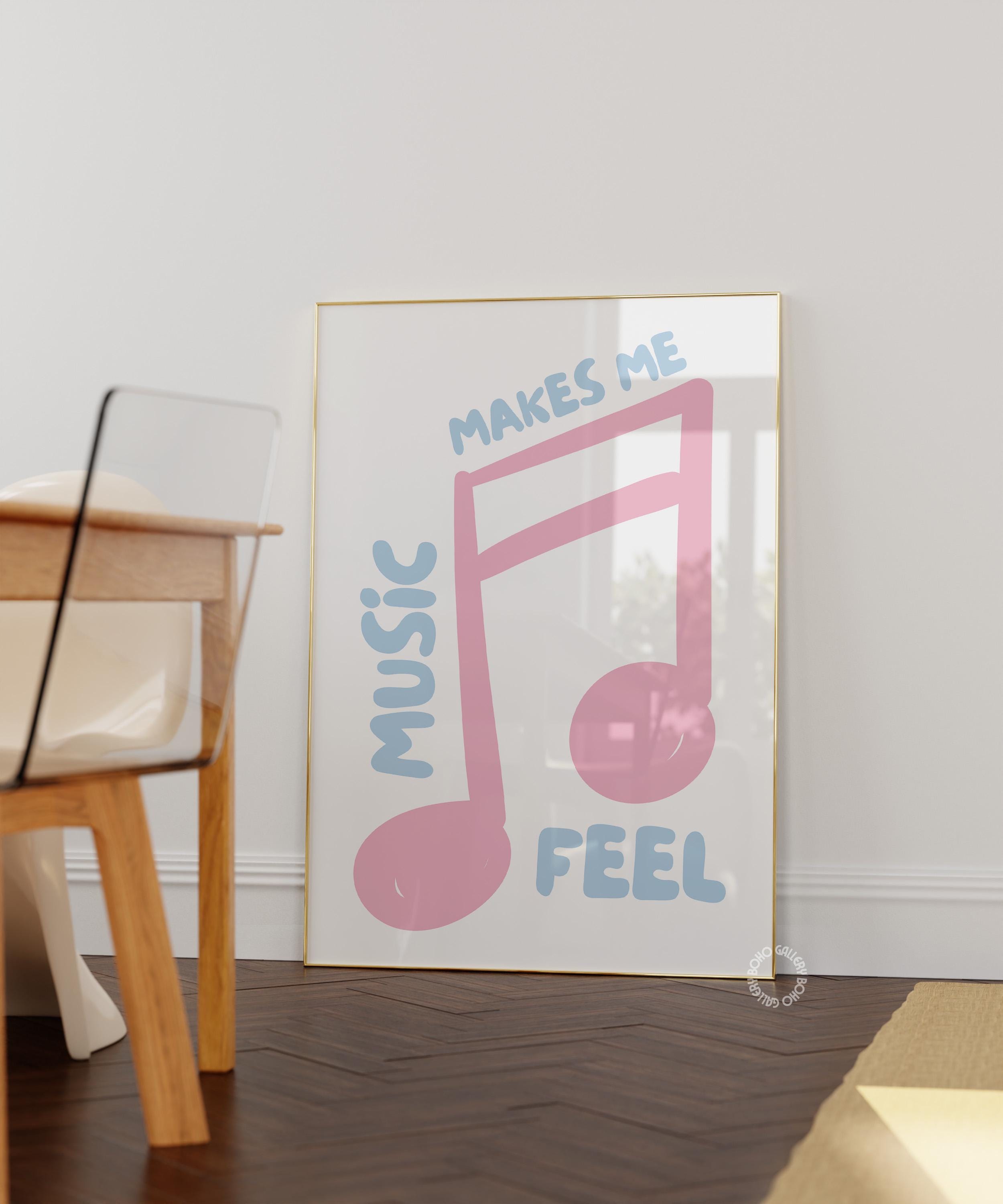 Pink & Blue Music Note Print: Preppy Dorm Decor (digital Download) - Etsy