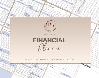 Financial Plan, Financial Printable, Financial Tracker, Financial Planner, Expenses Tracker, Debt Tracker, Financial Planner Printable