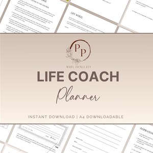 Printable Life Coach Planner | Coaching Planner | Life Coach Tools | Productivity Planner Pdf | Mentoring Planner
