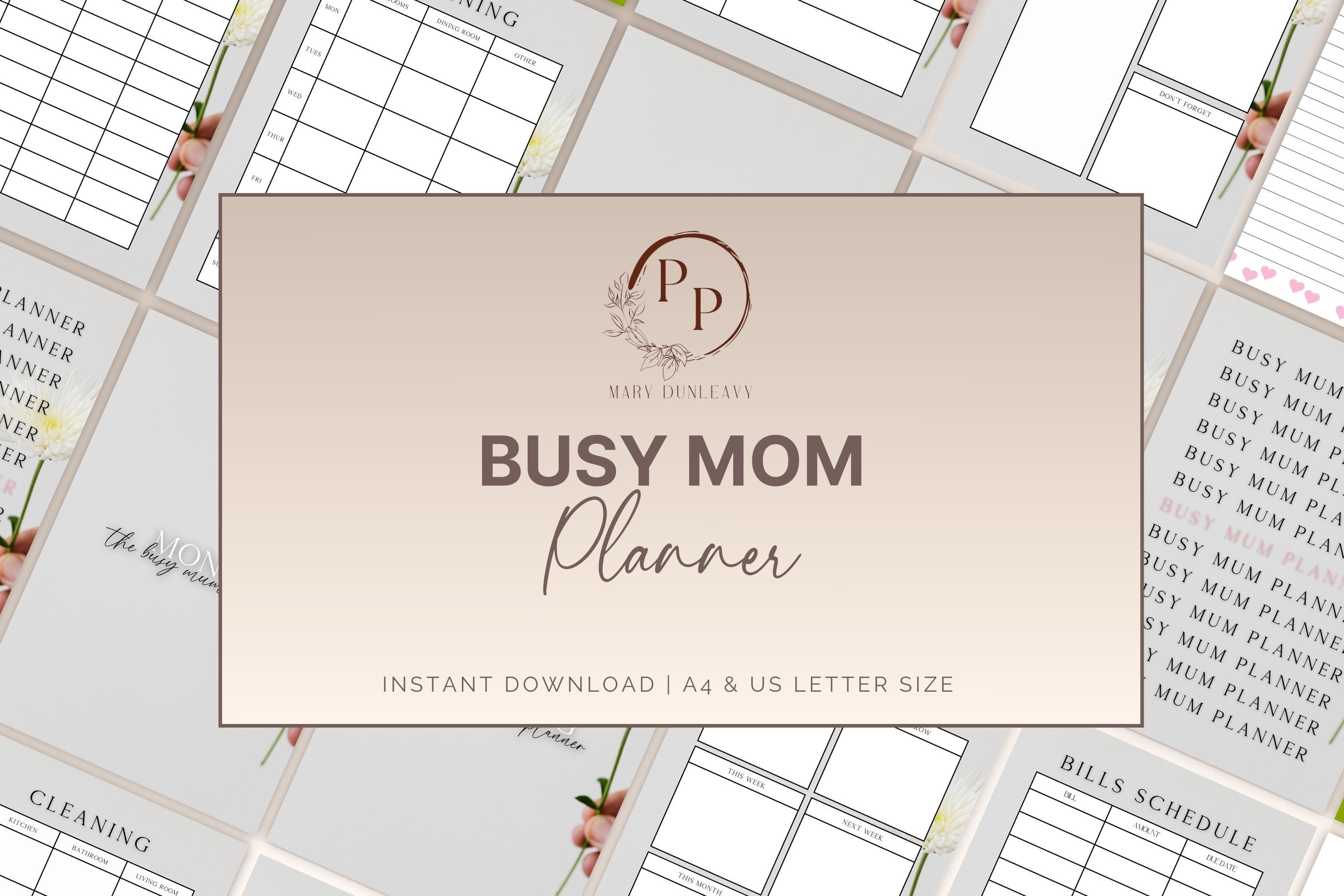 Printable Busy Mom Planner Productivity Planner Finance - Etsy