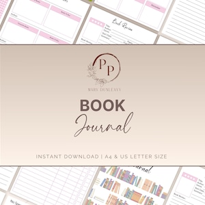 Printable Reading Journal,book Club Journal,book Review Template