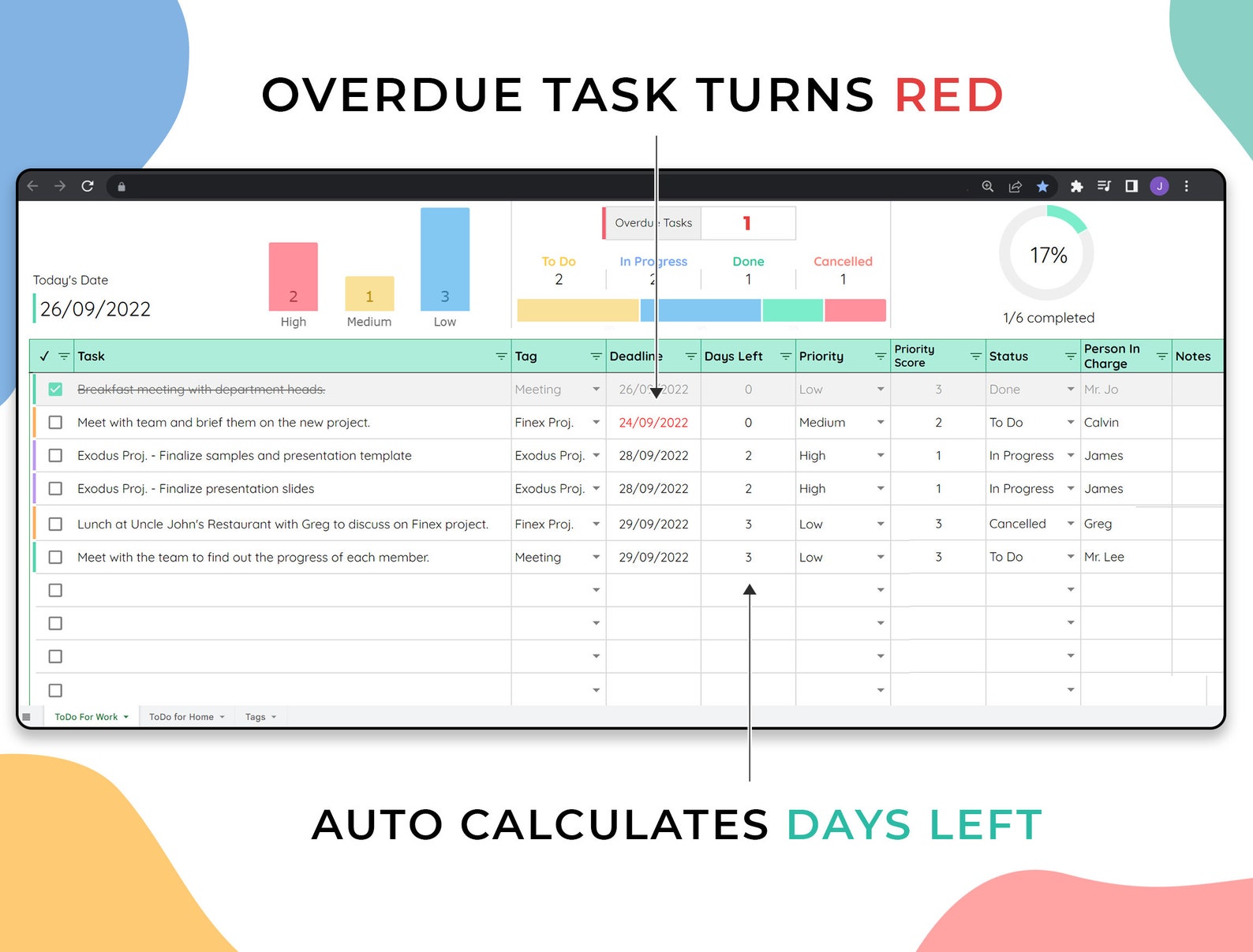 Google Sheets to Do List Template, Daily Checklist (digital Download - Etsy