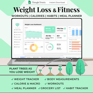 Monitor utraty wagi, Monitor pomiaru ciała, Monitor makroskładników, Monitor żywności, Cyfrowy dziennik utraty wagi, Planer odchudzania, Monitor kalorii