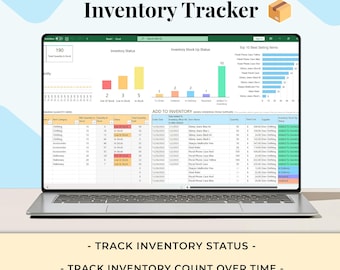 Inventory Tracker Excel Template, Small Business Inventory Management, Stock Count Spreadsheet, Instant Download