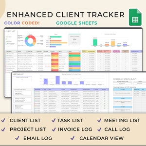 Monitoraggio clienti, modello per piccole imprese, Fogli Google, dashboard CRM, monitoraggio aziendale, foglio di calcolo aziendale per pianificatore aziendale, monitoraggio dei lead