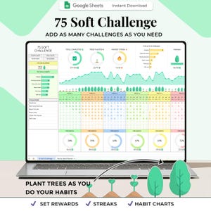 Habit Tracker Spreadsheet, Google Sheets Template, Monthly, Weekly, Daily Tracker, Daily To Do List, Digital Goal Planner, Goal Tracker