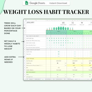 Weight Loss Tracker, Body Measurement Tracker, Macro Tracker, Food Tracker, Weight Loss Journal Digital, Weightloss Planner, Calorie Tracker image 7