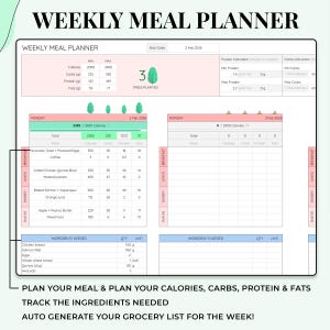 Weight Loss Tracker, Body Measurement Tracker, Macro Tracker, Food Tracker, Weight Loss Journal Digital, Weightloss Planner, Calorie Tracker image 9