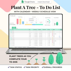 To Do List Template, Google Sheets Spreadsheet, Daily To Do, Digital, Checklist Template, Editable, Custom Todo List, Bucket List Template