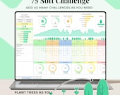 75 Soft Challenge Spreadsheet, Fitness and Workout Tracker, Health & Wellness Planner, 75 Days Goal