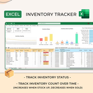 Excel-Vorlage für die Bestandsverfolgung, Kalkulationstabelle, Bestandsverfolgungsliste, Bestandsführung für Reseller, Business Tracker