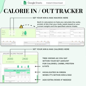 Weight Loss Tracker, Body Measurement Tracker, Macro Tracker, Food Tracker, Weight Loss Journal Digital, Weightloss Planner, Calorie Tracker image 6