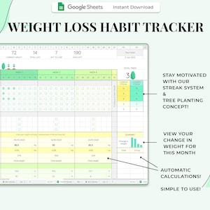 Weight Loss Tracker, Body Measurement Tracker, Macro Tracker, Food Tracker, Weight Loss Journal Digital, Weightloss Planner, Calorie Tracker image 8