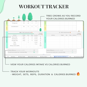 Weight Loss Tracker, Body Measurement Tracker, Macro Tracker, Food Tracker, Weight Loss Journal Digital, Weightloss Planner, Calorie Tracker image 5