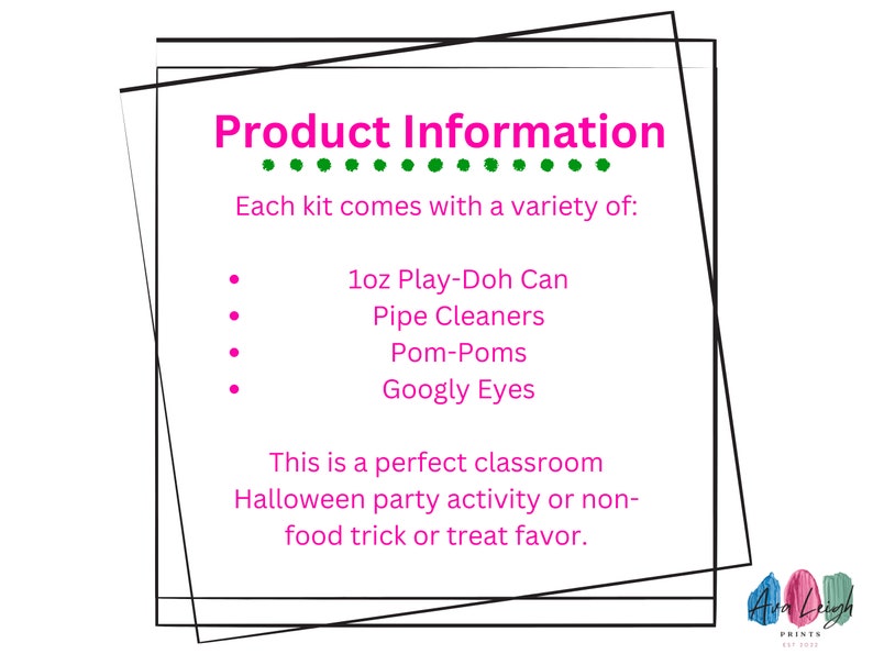 Build Your Own Monster Kits, Halloween Party Favors for Kids, Fidget