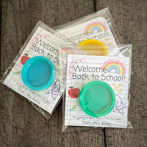 Custom Back to School Personalized Play Dough Gift, First Day of School Craft Gift for Students