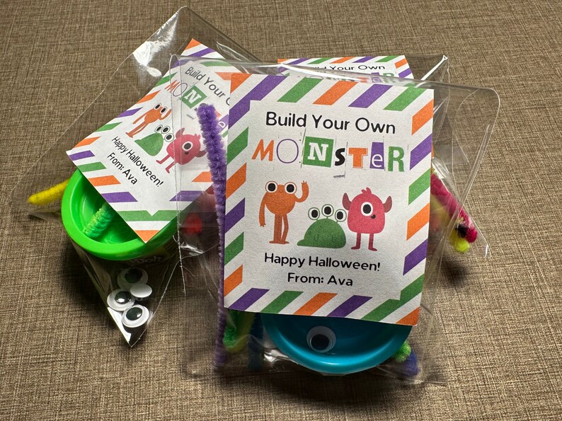 Build Your Own Monster Kits, Halloween Party Favors for Kids, Fidget