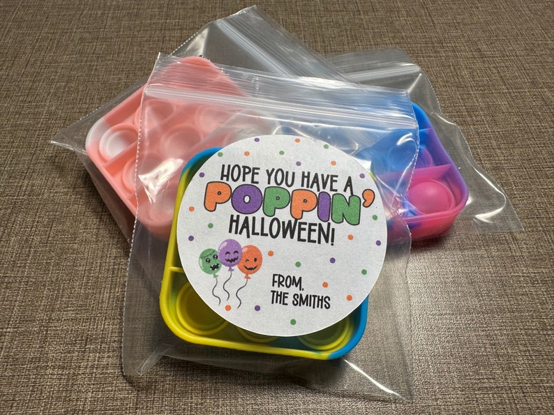 Fidgit Labels Halloween Popper Fidget Student Gift, Classroom Party Gift, Fidget Toy ...