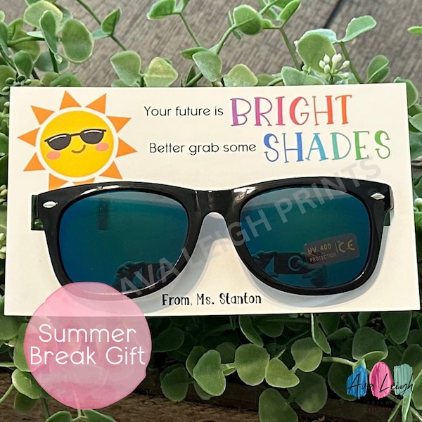 End of School Year Student Sunglasses Gift, Classroom Party Favor for Summer Break,  Last Day of School Gift for Students