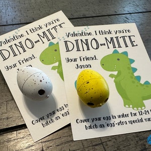 Dinosaur Egg Hatching Valentine's Day Card, Dino-mite Card, Printed Valentines, Classroom Valentine Party, Dinosaur Theme