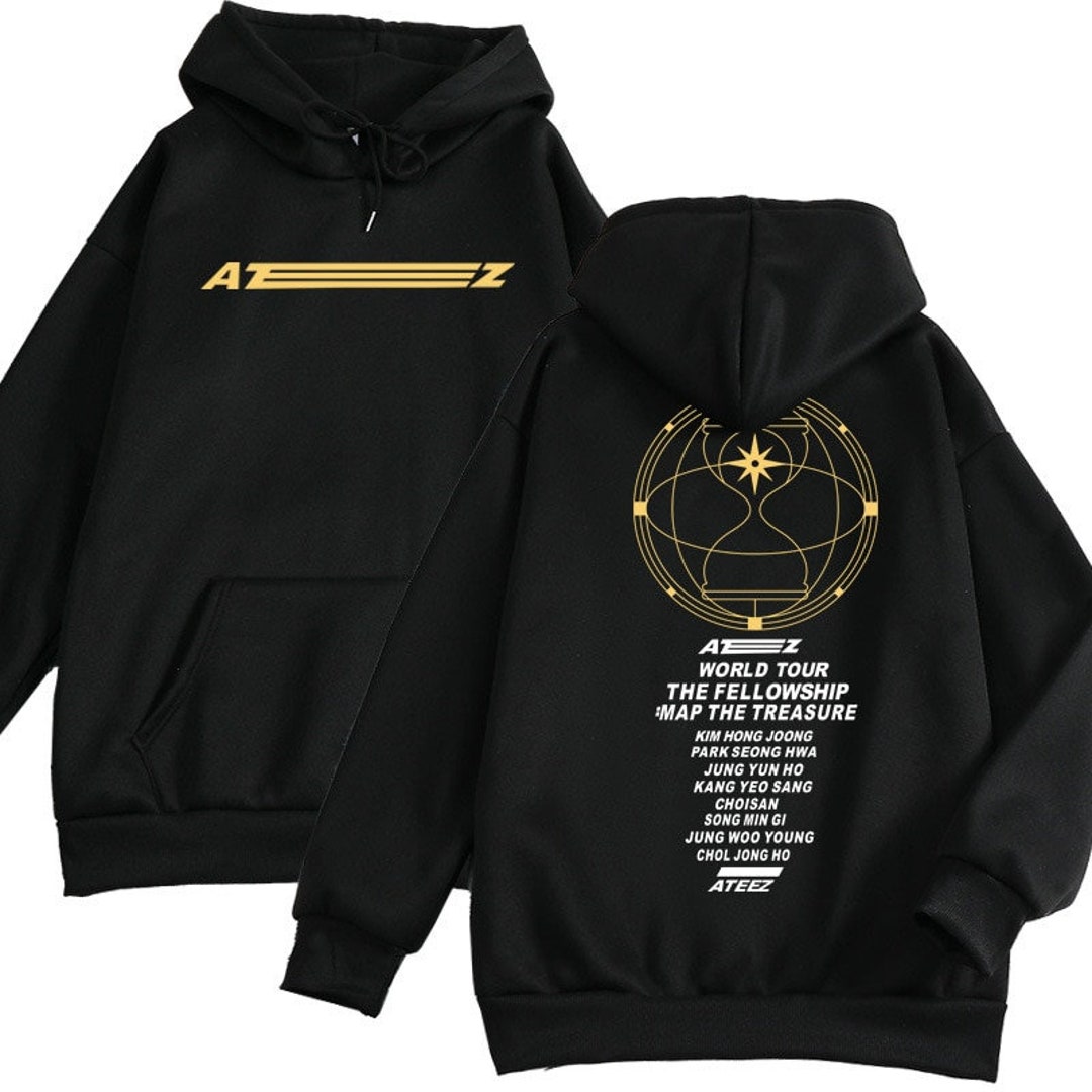 ATEEZ×ANITEEZ HOODIE フード　服 Ateez Kpop World Tour The Fellowship Printed Logo Pullover
