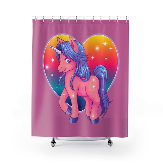 Unicorn Shower Curtain Unicorn Bath Decor Shower Curtains Etsy